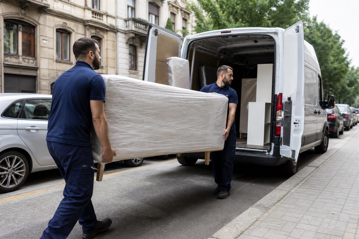 Mezzo e operatori Sgomberi Express24 in un intervento di sgombero in provincia di Milano