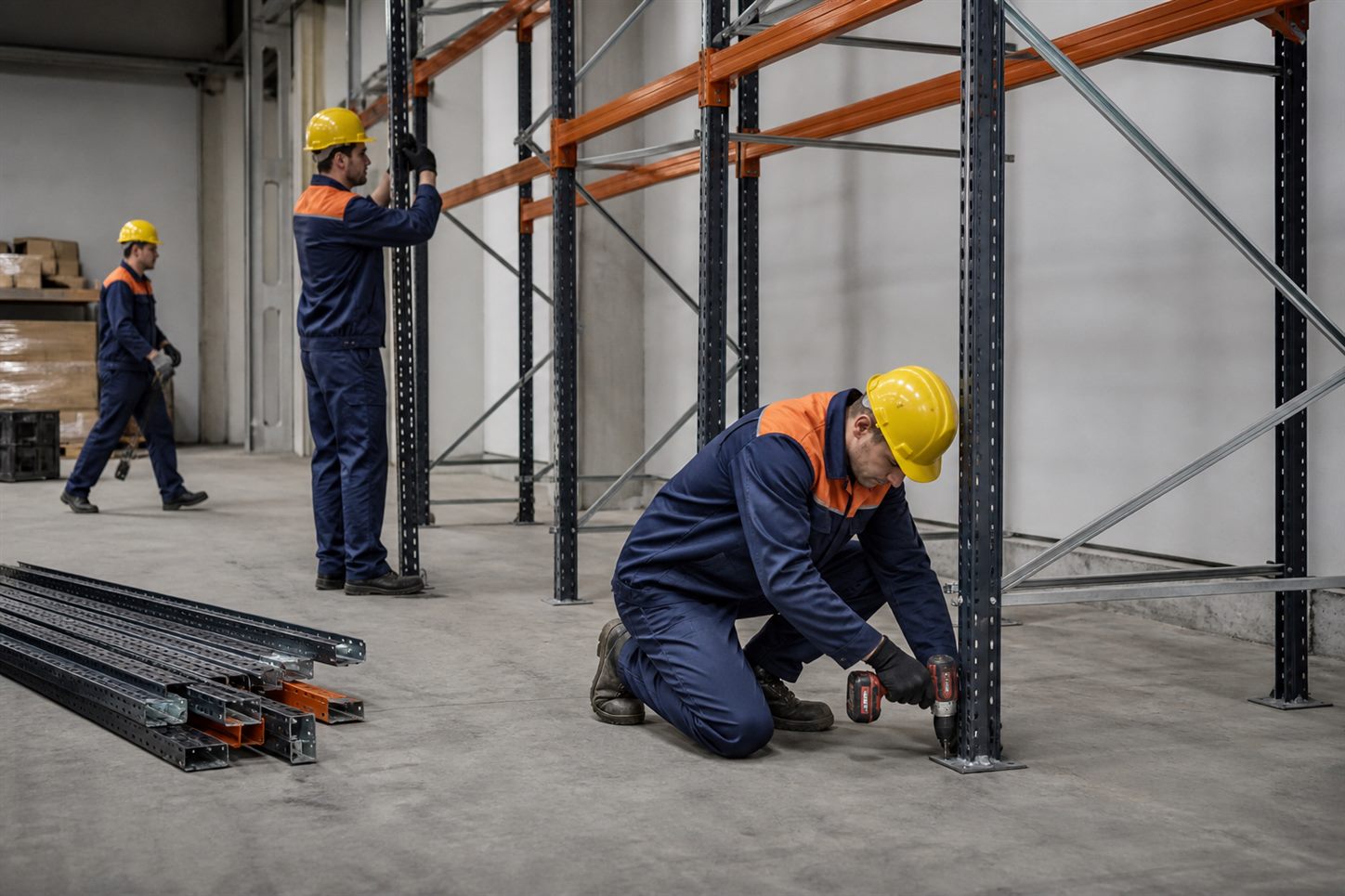 Smontaggio scaffalature nello sgombero magazzini